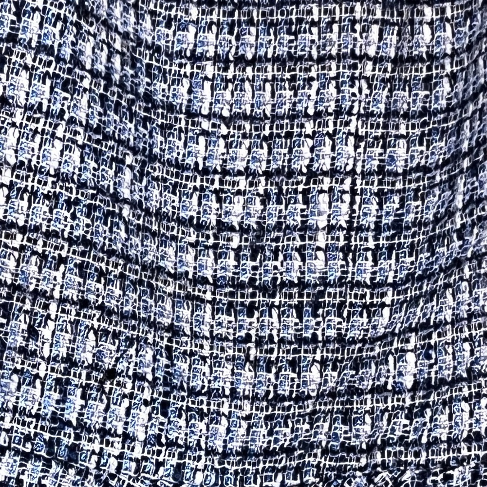 Talbots Woman Petites Blue Tweed Skirt with Ruffle Size 16WP - Picture 6 of 7